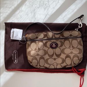 New Signature Coach Wristlet Wallet